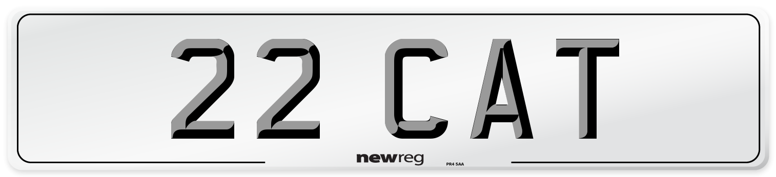 22 CAT Number Plate from New Reg